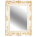 Casa Padrino Barock Wandspiegel WeiÃ/ Gold Antik-Look HÃ¶he 121 cm, Breite 90 cm - Edel & Prunkvoll