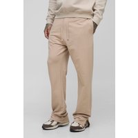 Pantalón Deportivo Tall Básico Regular Con Abertura En El Bajo, Beige