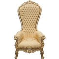 Casa Padrino Barock Thron Sessel Majestic Mod2 Gold Muster / Gold mit Bling Bling Glitzersteinen - Riesensessel -Thron Stuhl Tron