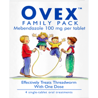Ovex Family Pack - 4 Threadworm Treatment Tablets