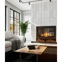 49,5x19,5 cm DS - Choco (Biały) - Panel ścienny 3D beton architektoniczny
