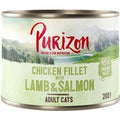 Purizon Adult 24 x 200 g - senza cereali - Filetto di Pollo con Salmone & Agnello