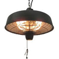PRICE DROP! Adjustable Infrared Halogen Patio Heater 1000W/2500W - Water-Resistant Outdoor Electric Heater, Black | Wowcher