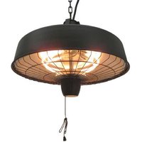 PRICE DROP! Adjustable Infrared Halogen Patio Heater 1000W/2500W - Water-Resistant Outdoor Electric Heater, Black | Wowcher