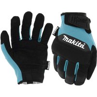 Makita Durahide Leather Palm Performance Gloves Black / Blue L Pack of 1