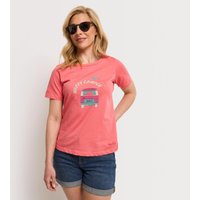 Peter Storm Women's Happy Camper T-shirt, Pink