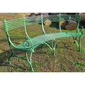 Casa Padrino Schmiedeeisen Gartenbank 1,9 x 0,48 x H. 0,9m - Vintage Nostalgie