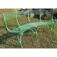 Casa Padrino Schmiedeeisen Gartenbank 1,9 x 0,48 x H. 0,9m - Vintage Nostalgie