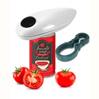 Automatic Electric Tin Can Opener & Bottle Wrench - Easy-Use, Safety Blade, Battery Operated | Wowcher