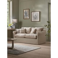 Silves Three Seater Sofa - Dusky Blue Cotton Stripe