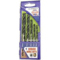 Faithfull 5 Piece Brad Point Wood Drill Bit Set
