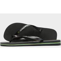 Havaianas Brazil Logo Flip Flops, zwart