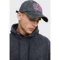 Gorra Con Bordado De Eslogan, Pink