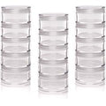 Stackable Screw Top Storage Pots (Per 3 sets) 5 Interlocking Pots Per Set, 50mm Diameter, Craft Storage