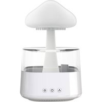 7 Colour Changing Rain Cloud Humidifier Table Lamp - ABS+PP Plastic, LED, 450ml, Modern Design | Wowcher