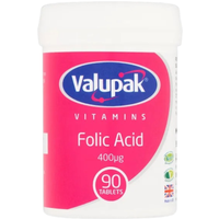 Valupak Folic Acid 400mcg 90 Tablets