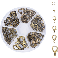 DIY Karabinerverschluss-Set (5 Größen) mit Biegeringen in Bronze