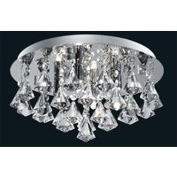 Searchlight 3304-4CC Hanna 4 Light Flush Ceiling Crystal Light