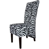 Casa Padrino Limited Edition Designer Chesterfield dining chair Zebra - Club Furniture
