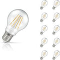 10-Pack Crompton GLS LED Light Bulbs E27 4.2W (40W Eqv) Dimmable Warm White Clear Filament Screw