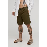 Bañador Largo De Sirsaca Con Estampado De Cuadros, Verde