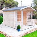 Shire Maulden 2.4m x 3.2m Log Cabin Summerhouse (19mm)