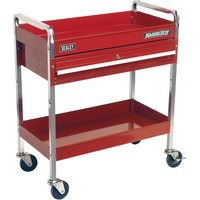 Sealey Heavy Duty 2 Shelf Workshop Trolley Red