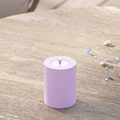 Udendørs LED Bloklys Ø 7,5 x 10 cm Lavendel