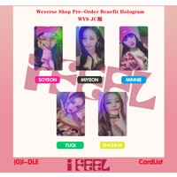 GIDLE Korean Girl Group JC Version Weverse Shop Pre Order Bf Hologram Peripheral Small Card
