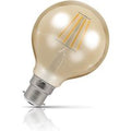 Crompton Globe LED Light Bulb B22 5W (35W Eqv) Dim Extra Warm White Antique G80 Filament Bayonet Vintage Gold