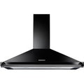 Rangemaster 63050 90cm CLASSIC Cooker Hood in Black with Chrome Rail