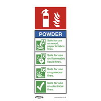 Worksafe Safe Conditions Safety Sign - Powder Fire Extinguisher - Rigid Plastic