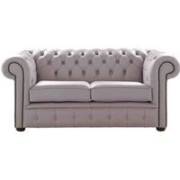 Chesterfield 2 Seater Shelly Owl Leather Sofa Settee