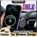 Car Magnetic Wireless Charger Adhesive Style Adjustable Dashboard Phone Chargers For Magsafe iPhone 16 15 14 13 12 Fast Charging