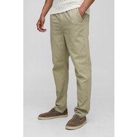Tapered Fit Chinos, Verde