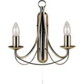 Searchlight 6342-2AB Maypole Antique Brass Finish Wall Light