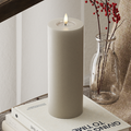 LED Blockljus Ø 7,5 x 20 cm Sand