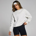 Felpa vestibilità oversize MP Basics da donna - Grigio chiaro mélange - XS