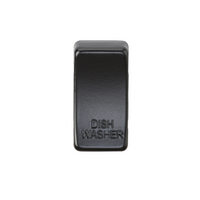 KnightsBridge Switch cover "marked DISHWASHER" - matt black