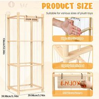Doll Organization Stuffed Animal Storage Organizer Holder for Toys Assemble for Bedroom Large Capacity Wood Doll Storage