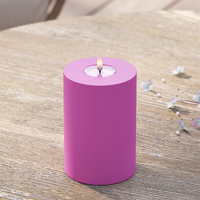 Udendørs LED Bloklys Ø 10 x 15 cm Magenta
