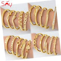 Wholesale fashion brand Brass zircon Jewelry wholesale 18K gold plated blend bracelets for women