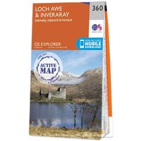 Ordnance Survey OS Map of Loch Awe & Inveraray: Explorer 360