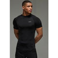 Camiseta Man Active Ligera De Ranglán Ajustada Al Músculo, Negro