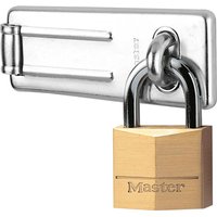 Masterlock Solid Brass Padlock and Steel Hasp 40mm Standard