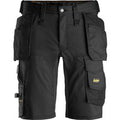 Snickers 6141 Mens Allround Work Stretch Slim Fit Holster Pockets Shorts Black 31"