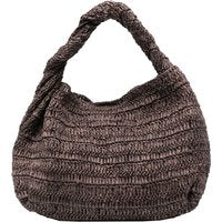 Borsa a spalla in rafia intrecciata