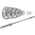 Ironman 145kg Olympic Tri-grip Hammertone Weight Set with 86" Olympic Weight Bar