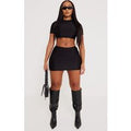 Shape Black Disco Sculpt Micro Mini Skirt