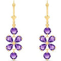 Amethyst Mariah Signature Blossom Earrings in 9ct Gold
